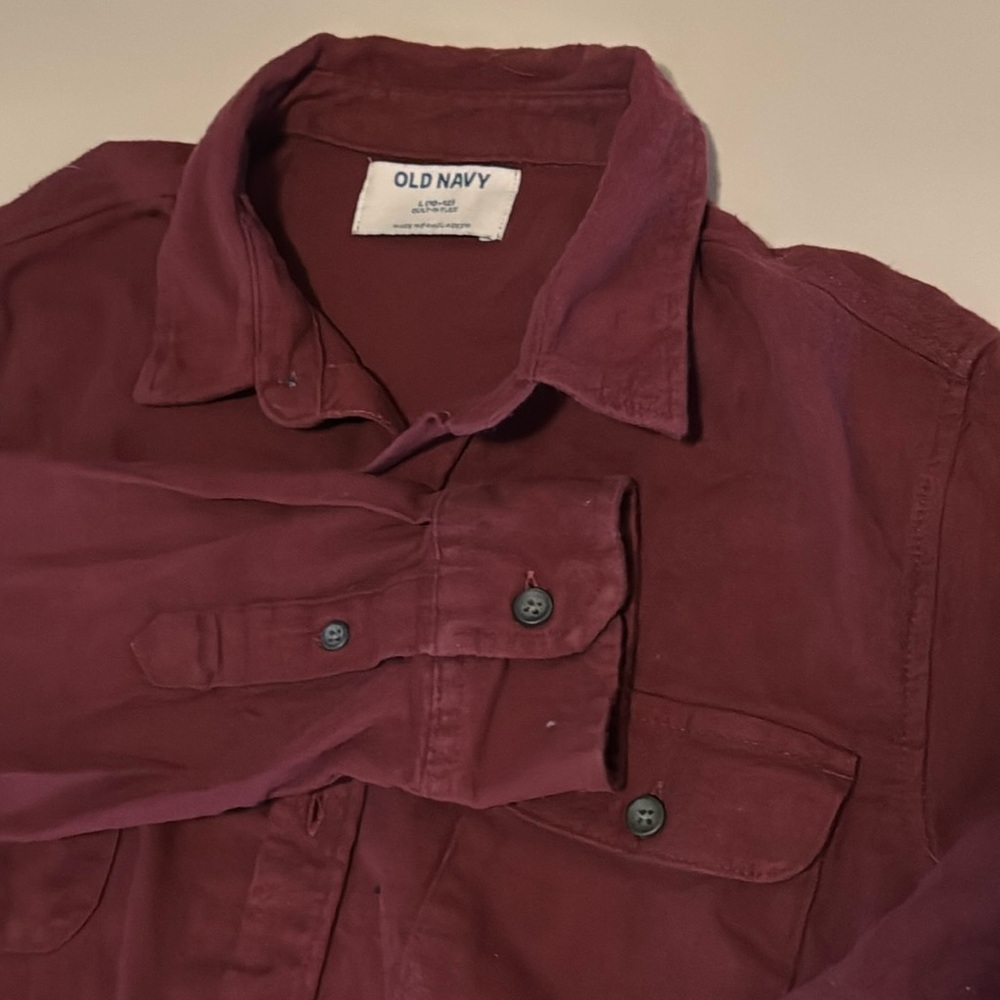 Old navy Kids Long sleeve button down shirt L quilt in flex